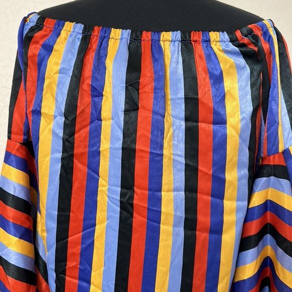 House of Harlow 1960 X Revolve Paloma Dress Top in Bari Stripe Multicolor Sz XS - Picture 9 of 15